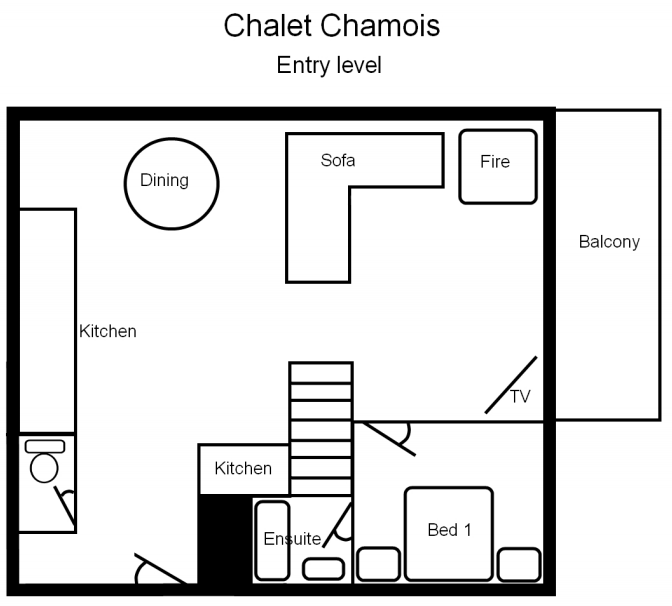 Chalet Chamois Meribel Floor Plan 1